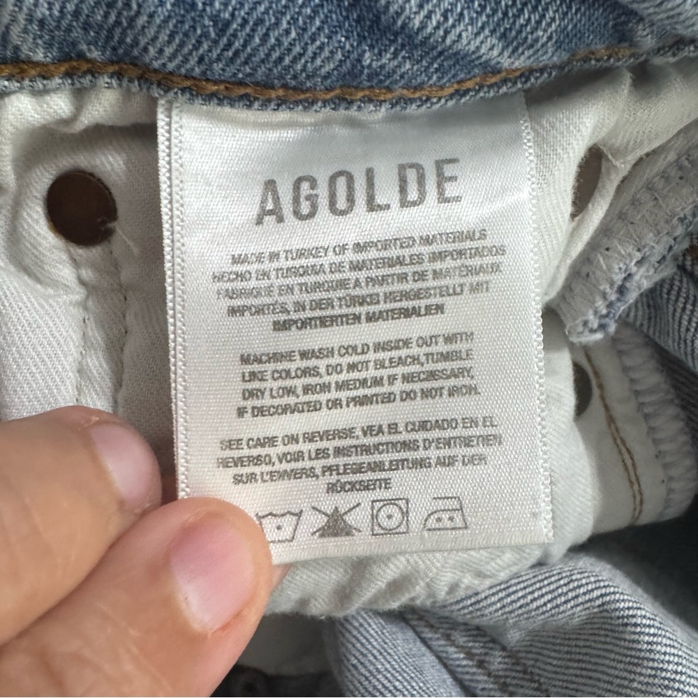 Agolde Merrel Light Blue Denim Jeans size 27 - Picture 6 of 8